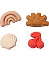 Liewood Set Formine da Spiaggia Gill - Ciliegie - Apple Blossom - 4 Pezzi Giochi da Spiaggia