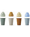 Liewood Set Giochi in Silicone a Forma di Gelato - Celeste Multi Mix Giochi da Spiaggia