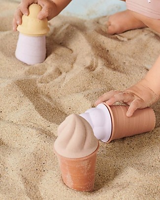 Liewood Set Giochi in Silicone a Forma di Gelato - Rosa Multi Mix Giochi Da Spiaggia_