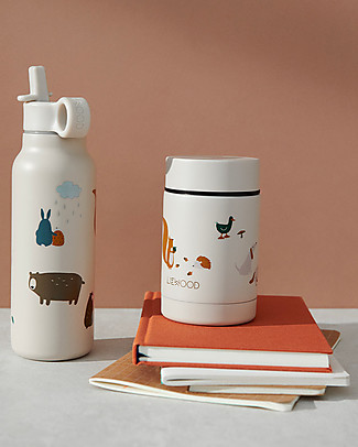 Liewood Set Marlow - Borraccia Termica + Contenitore Termico Cibo - Friendship Multi Mix Borracce Termiche
