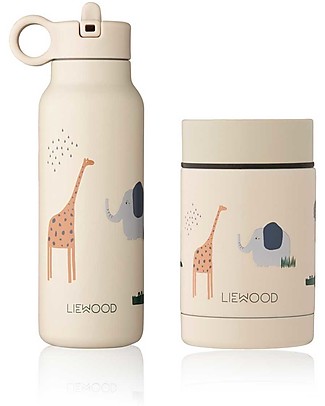 Liewood Set Marlow - Borraccia Termica + Contenitore Termico Cibo - Safari/Sabbia Borracce Termiche