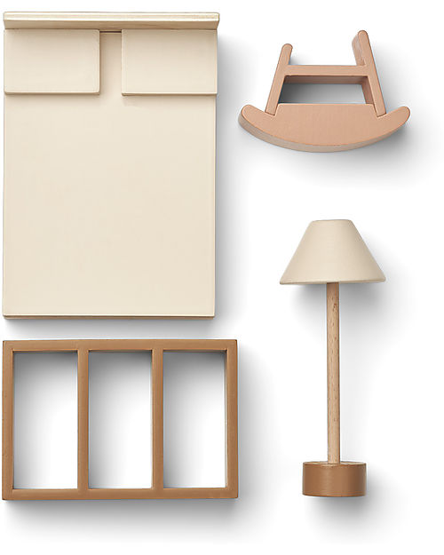 Liewood Set Mobili per Playhouse Amanda - Rose Mix - in Legno di Faggio Case delle Bambole