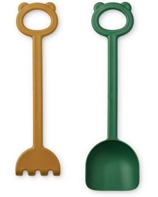 Liewood Set Paletta e Rastrello Hilda - Garden Green/Caramello Giochi da Spiaggia