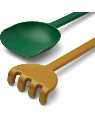 Liewood Set Paletta e Rastrello Hilda - Garden Green/Caramello Giochi da Spiaggia