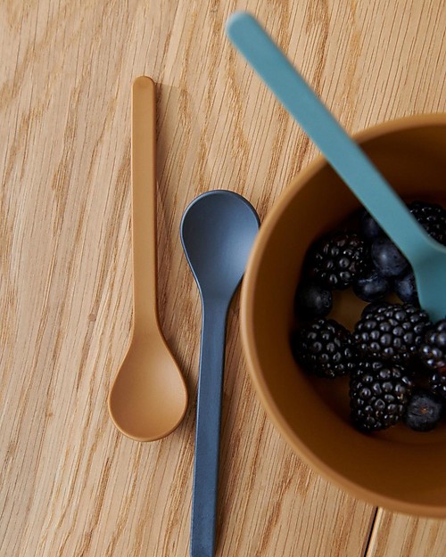 Liewood Set Posate Ryan - Blu Multi Mix - 9 Pezzi - 100% Biodegradabile! Posate