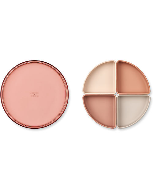 Liewood Set Stoviglie con Divisori Shawn - Pale Tuscany - Silicone e Tritan Piatti e Scodelle