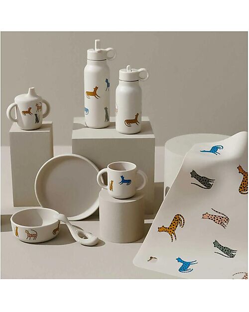 Liewood Set Stoviglie Vivi - Leopardi - Multi Mix - 100% Silicone Set Pappa