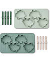 Liewood Stampi in Silicone per Gelato - Manfred - Dino Verde Menta Accessori Cucina