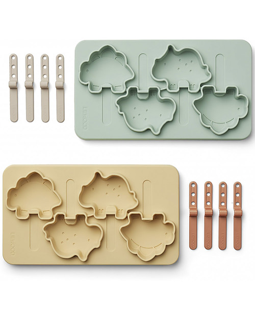 Liewood Stampi in Silicone per Gelato - Manfred - Giallo Grano Set Pappa