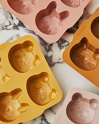 Liewood Stampi per Dolci in Silicone Miriam - pacco da 2 - Giallo/Rosa Set Pappa