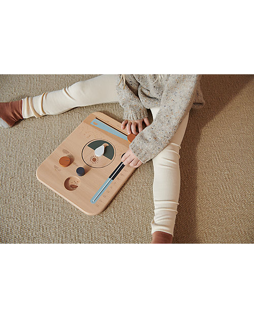 Liewood Stazione Meteo Piet - da Appendere al Muro - Eden Multi mix - in Legno di Faggio Attrezzi in Legno