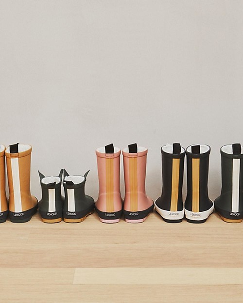 Liewood Stivaletti Pioggia Termici Jesse - Golden Caramel/ Sandy Mix - Gomma Naturale Foderata in Pelliccia Ecologica Stivali Pioggia