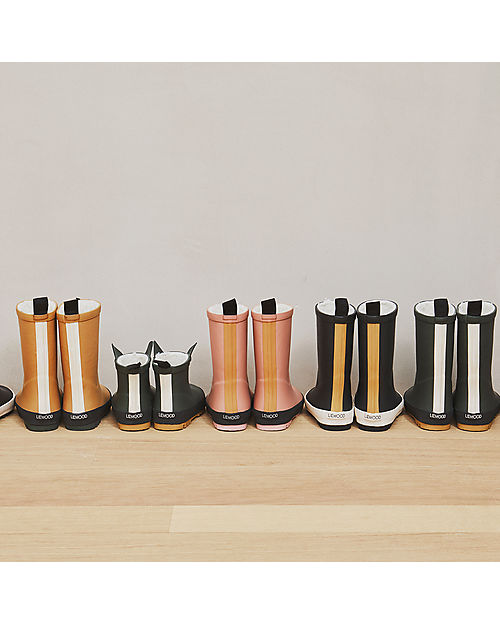 Liewood Stivaletti Pioggia Termici Jesse - Tuscany Rose/ Sandy Mix - Gomma Naturale Foderata in Pelliccia Ecologica Stivali Pioggia