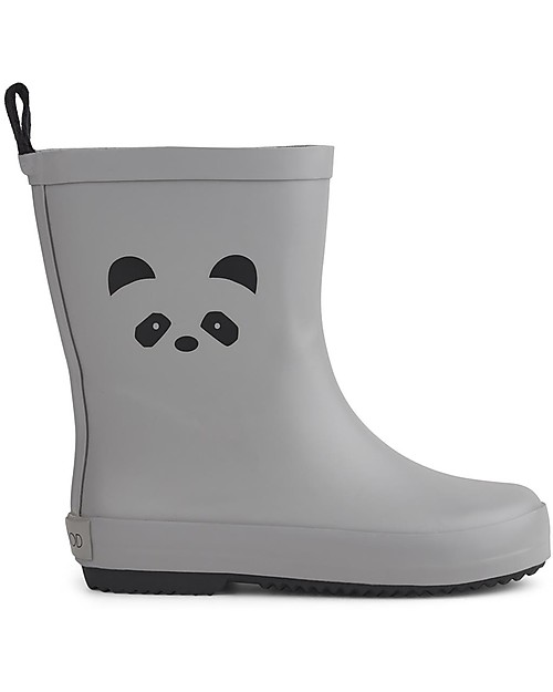 Liewood Stivali da Pioggia Rio, Panda Grigio - 100% Gomma Naturale Stivali Pioggia