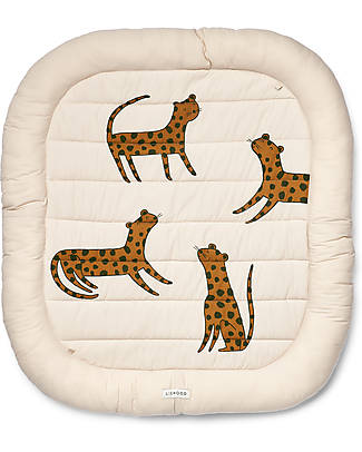 Liewood Tappetino Attività Amin in Cotone Bio - Leopard Sabbia - Nanna e Spazio Gioco! Tappeti Gioco Imbottiti
