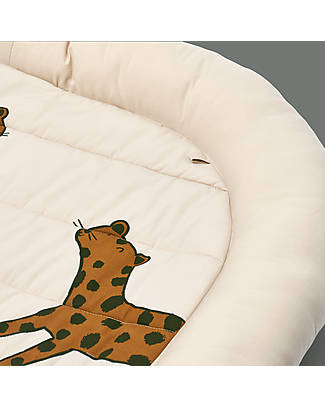 Liewood Tappetino Attività Amin in Cotone Bio - Leopard Sabbia - Nanna e Spazio Gioco! Tappeti Gioco Imbottiti