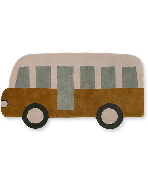 Liewood Tappeto Artigianale Jena - Bus - 105 x 56 cm -  Lana e Cotone Tappeti Arredo