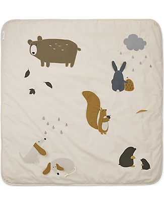 Liewood Tappeto di Attività Glenn - Friendship Sandy Mix - Aiuta lo Sviluppo Sensoriale e la Curiosità! Tappeti Gioco Imbottiti