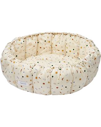 Liewood Tappeto Gioco Imbottito e Baby Nest 2 in 1 - Amusement Park/Sabbia - 100% Cotone Bio Tappeti Gioco Imbottiti