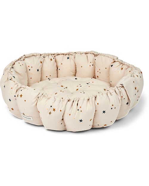 Liewood Tappeto Gioco Imbottito e Baby Nest 2 in 1 - Star Bright/Sabbia - 100% Cotone Bio Tappeti Gioco Imbottiti