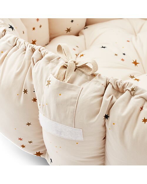 Liewood Tappeto Gioco Imbottito e Baby Nest 2 in 1 - Star Bright/Sabbia - 100% Cotone Bio Tappeti Gioco Imbottiti