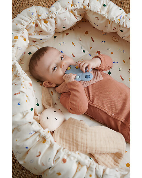 Liewood Tappeto Gioco Imbottito e Baby Nest 2 in 1 - Star Bright/Sabbia - 100% Cotone Bio Tappeti Gioco Imbottiti