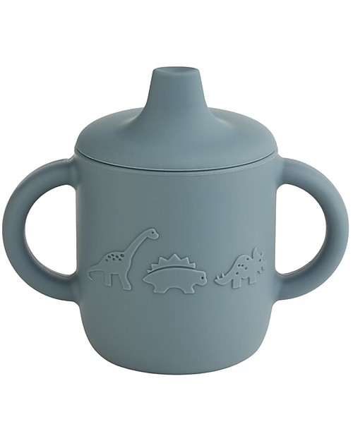 Liewood Tazza Sippy con Beccuccio e Manici Neil Cup - Dino Whale Blue - 150 ml Tazze