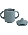 Liewood Tazza Sippy con Beccuccio e Manici Neil Cup - Dino Whale Blue - 150 ml Tazze