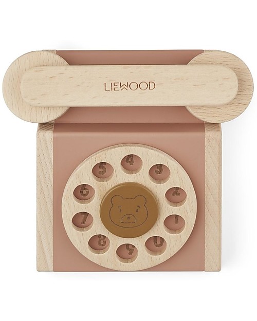 Liewood Telefono Classico Giocattolo Selma - Tuscany Rose Multi Mix - 100% Legno di Faggio Attrezzi in Legno
