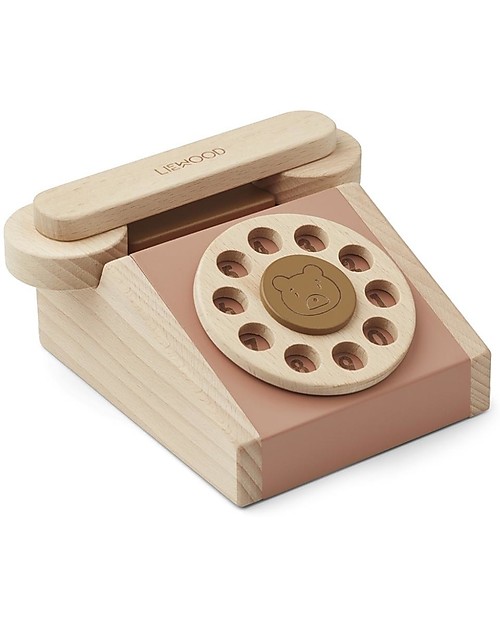 Liewood Telefono Classico Giocattolo Selma - Tuscany Rose Multi Mix - 100% Legno di Faggio Attrezzi in Legno