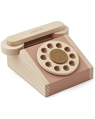 Liewood Telefono Classico Giocattolo Selma - Tuscany Rose Multi Mix - 100% Legno di Faggio Attrezzi in Legno