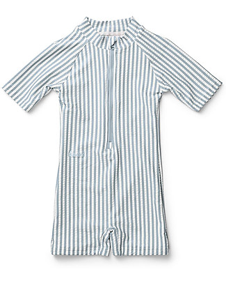 Liewood Tutina da Bagno Max Increspato - Righe Blu Mare/Bianco - UV 50+ Costumi Interi