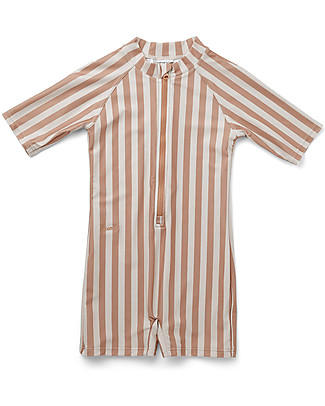Liewood Tutina da Bagno Max - Righe Rosso Corallo e Crema - UV 50+ Costumi Interi