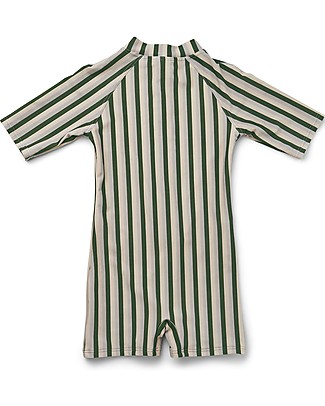 Liewood Tutina da Bagno Max - Righe Verde e Sabbia - UV 50+ Costumi Interi