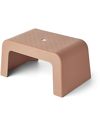 Liewood Ulla Step Stool with Anti-slip Pattern - Terracotta - Bamboo Toilet Steps
