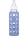 Lifefactory Biberon in Vetro e Silicone 250ml - Blu Mirtillo Accessori Biberon