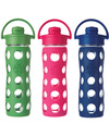 Lifefactory Borraccia in Vetro e Silicone con Flip Cap Apri e Chiudi - 475ml - Blu Notte (tappo apri e chiudi) Accessori Borracce