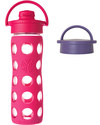 Lifefactory Borraccia in Vetro e Silicone con Flip Cap Apri e Chiudi - 475ml - Blu Notte (tappo apri e chiudi) Accessori Borracce