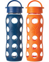 Lifefactory Borraccia in Vetro e Silicone con Tappo Ermetico 650ml - Arancione Accessori Borracce