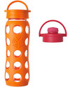 Lifefactory Borraccia in Vetro e Silicone con Tappo Ermetico 650ml - Arancione Accessori Borracce
