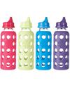 Lifefactory Bottiglia in Vetro e Silicone con Beccuccio Bevimpara Sippy Cap - 250ml - Verde Chiaro Conservazione Latte Materno
