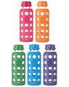 Lifefactory Bottiglia in Vetro e Silicone con Tappo Ermetico 250ml - Blu Mare Accessori Borracce