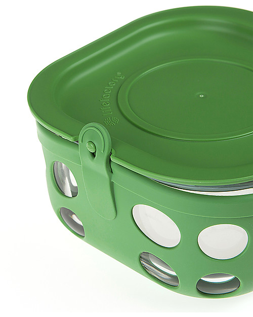 Lifefactory Contenitore Portacibo di Vetro 950ml - Verde Bosco Contenitori per Alimenti