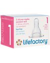 Lifefactory Set da 2 Tettarelle in Silicone 0-3 Mesi - per biberon Lifefactory Biberon_