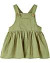 Lil Atelier Abito Salopette - Sage - Taglio Svasato - 100% Cotone Organico Vestiti_