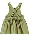 Lil Atelier Abito Salopette - Sage - Taglio Svasato - 100% Cotone Organico Vestiti_