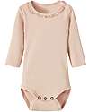 Lil Atelier Body Manica Lunga con Dettagli in Pizzo - Rosa - Cotone Body Manica Lunga