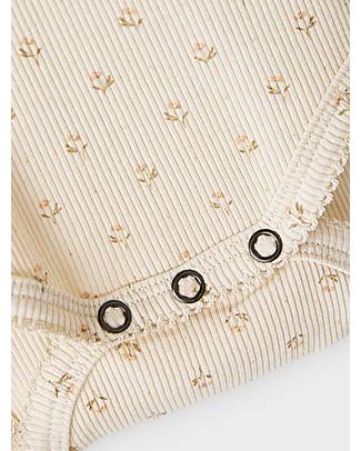 Lil Atelier Body Manica Lunga - Stampa Fiori - Cotone e Lyocell TENCEL Body Manica Lunga