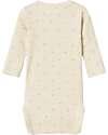 Lil Atelier Body Maniche Lunghe - Birch - Pois - Cotone Bio Body Manica Lunga