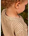 Lil Atelier Camicia Maniche Corte - Quadretti - Sage - Colletto alla Coreana - Lino e Cotone Camicie_